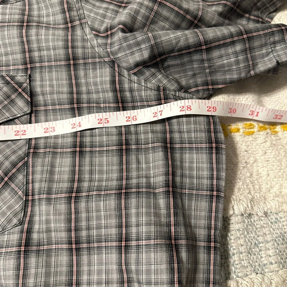Vintage Wrangler Pearl Snap Shirt Weatern Fashion Plaid button up 2XL - Picture 6 of 6